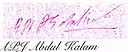 APJ Abdul Kalam Signature